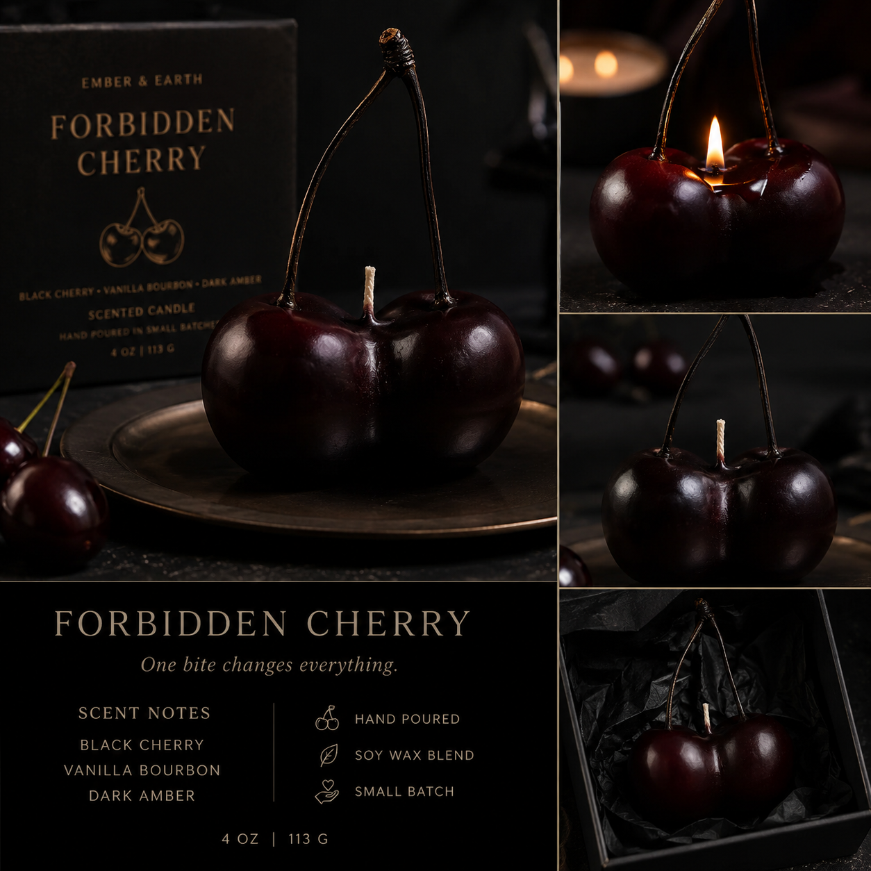 Forbidden Cherry™ Ember & Earth  Tagline: One Bite Changes Everything.