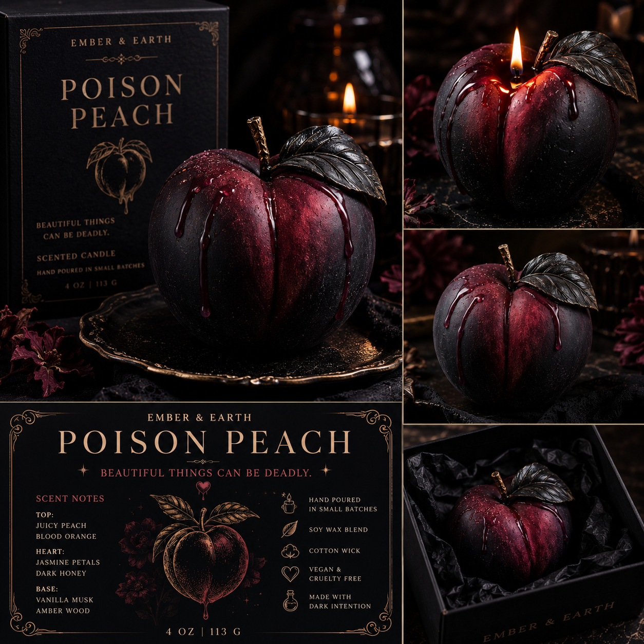 Poison Peach™ Ember & Earth  Sweet. Deadly. Addictive.